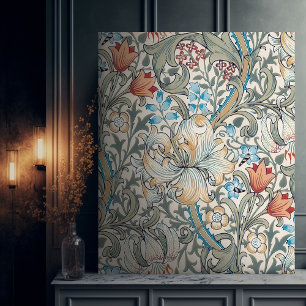 William Morris Lily Vintage Pattern Canvas Print