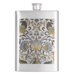 William Morris Lodden floral flower Hip Flask