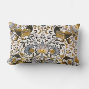 William Morris Lodden floral flower Lumbar Pillow