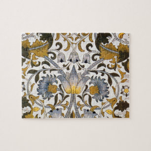 william morris lodden floral flower textile jigsaw puzzle