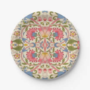 William Morris Lodden floral flower wallpaper  Paper Plate