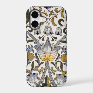 William Morris Lodden Floral Pattern: Blue Gold 