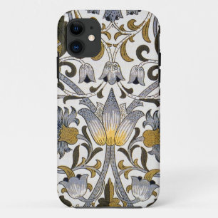 William Morris Lodden Floral Pattern: Blue Gold iPhone 11 Case