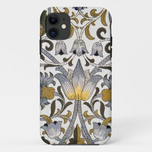 William Morris Lodden Floral Pattern: Blue Gold iPhone 11 Case