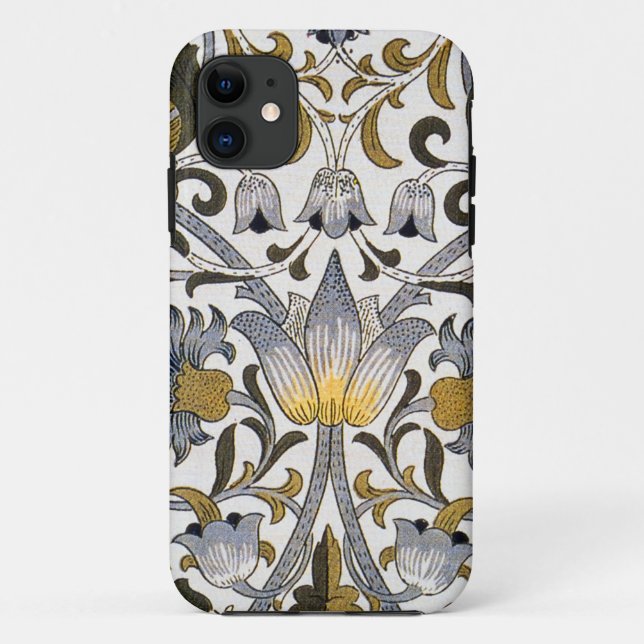 William Morris Lodden Floral Pattern: Blue Gold  Case-Mate iPhone Case (Back)