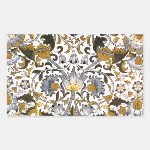 William Morris Lodden Floral Pattern: Blue Gold Sticker