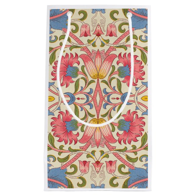 William Morris Lodden Floral Pattern Pastel  Small Gift Bag (Front)