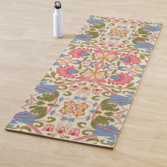 William Morris Lodden Floral Pattern Pastel  Yoga Mat (In Situ)