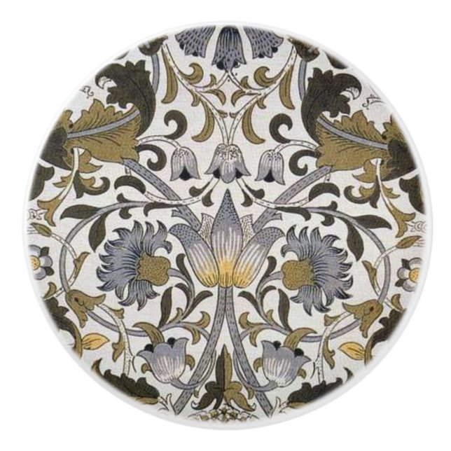 William * Morris  Lodden Grey Gold Ceramic Knob (Front)