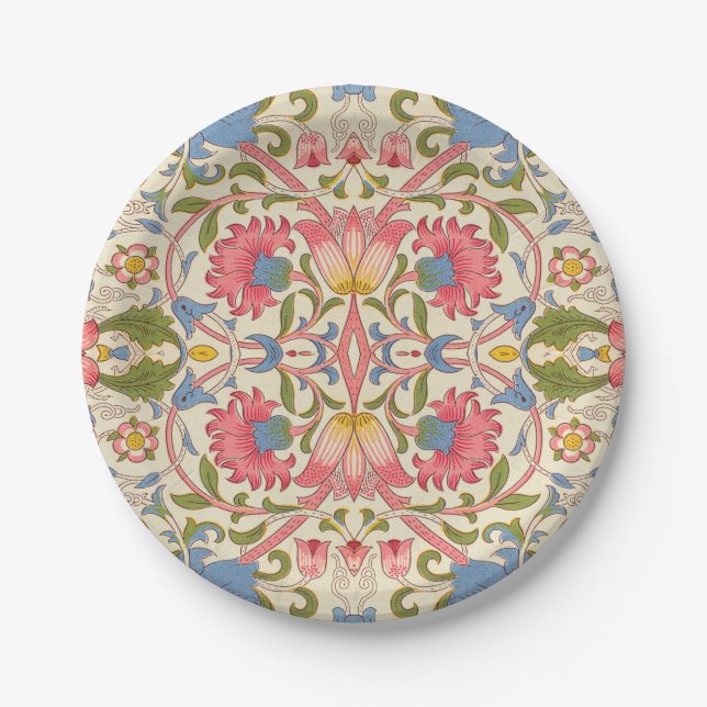 William Morris Lodden Spring Wallpaper Art  Paper Plate (Front)