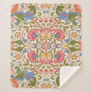 William Morris Lodden Spring Wallpaper Art  Sherpa Blanket