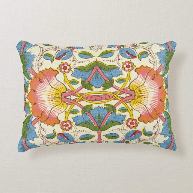 William Morris Loddon Blossom Floral Patterns Accent Pillow (Front)