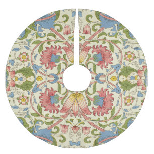 William Morris Loddon Blossom Floral Patterns Brushed Polyester Tree Skirt