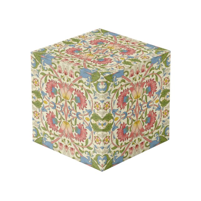 William Morris Loddon Blossom Floral Patterns Cube (Front Angled)