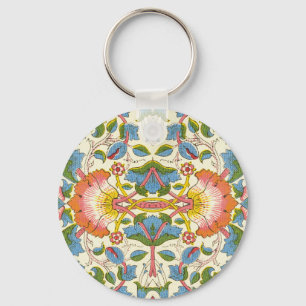 William Morris Loddon Blossom Floral Patterns Keychain