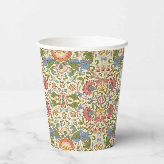 William Morris Loddon Blossom Floral Patterns Paper Cups (Back)