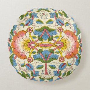 William Morris Loddon Blossom Floral Patterns Round Pillow