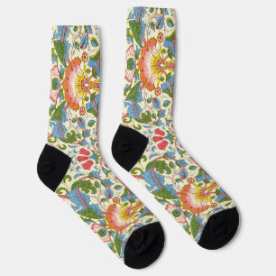 William Morris Loddon Blossom Floral Patterns Socks