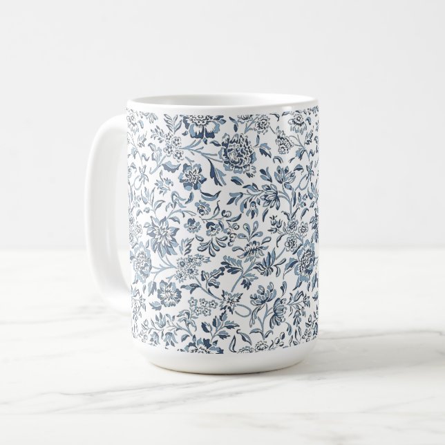 William Morris Loop Trail Floral Pattern Coffee Mug (Front Left)