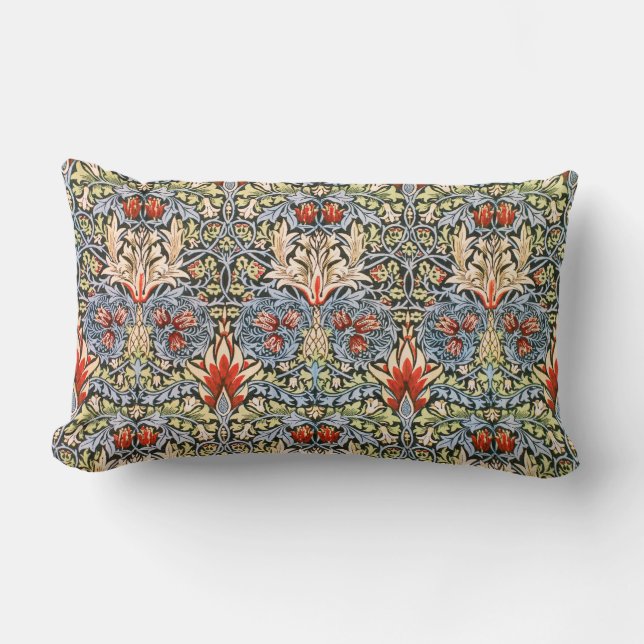 william morris lumbar pillow (Front)