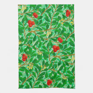 William Morris Lychee Tree Pattern, Light Green Kitchen Towel