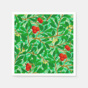 William Morris Lychee Tree Pattern, Light Green Napkin