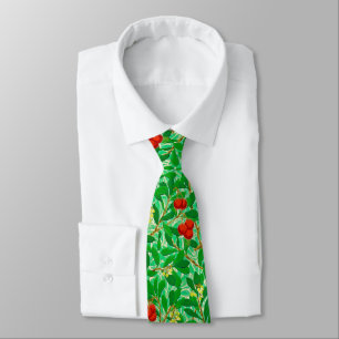 William Morris Lychee Tree Pattern, Light Green Tie