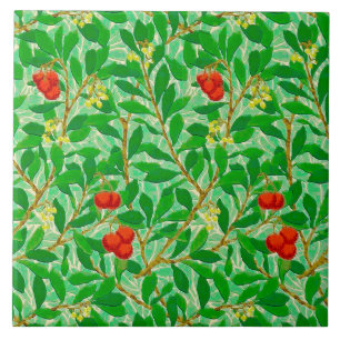 William Morris Lychee Tree Pattern, Light Green  Tile
