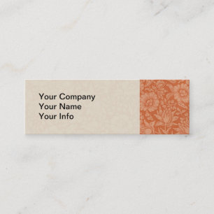 William Morris Mallow Floral Wallpaper Design Mini Business Card