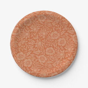 William Morris Mallow Floral Wallpaper Design Paper Plate