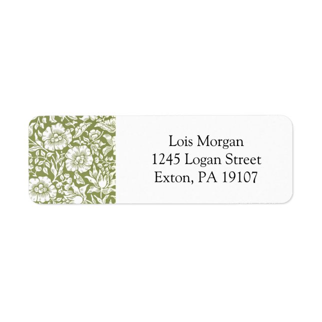 William Morris Mallow Motif vert (Devant)