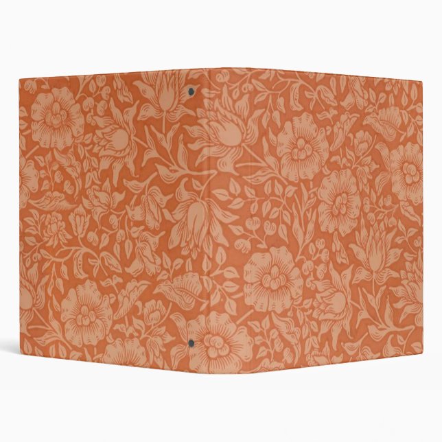 William Morris Mallow Pattern: Terracotta Floral Binder (Background)