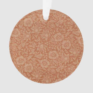 William Morris Mallow Pattern: Terracotta Floral Ornament