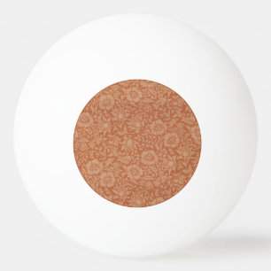 William Morris Mallow Pattern: Terracotta Floral Ping Pong Ball