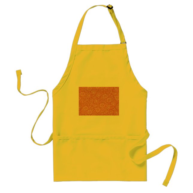 William Morris Mallow Pattern: Terracotta Floral Standard Apron (Front)