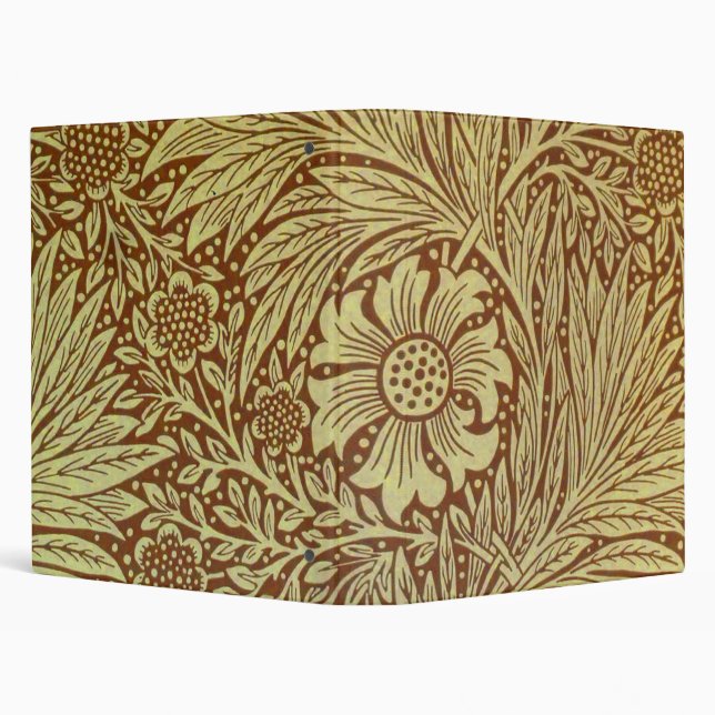 William Morris Marigold Antique Flower Pattern Binder (Background)