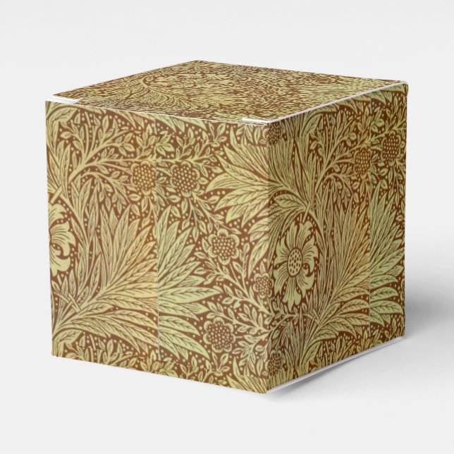 William Morris Marigold Antique Flower Pattern Favor Box (Front Side)