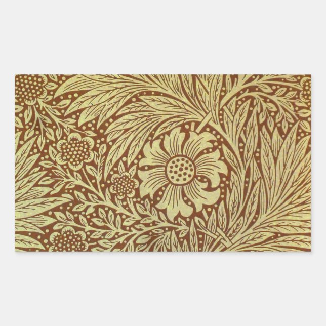 William Morris Marigold Antique Flower Pattern Sticker (Front)