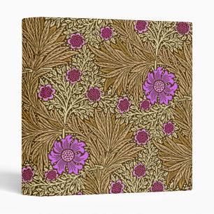 William Morris Marigold, Brown, Beige and Violet Binder