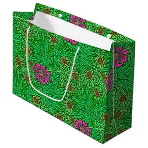 William Morris Marigold, Emerald Green & Fuchsia Large Gift Bag
