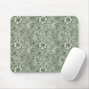 William Morris Marigold Green Floral Art Print Mouse Pad