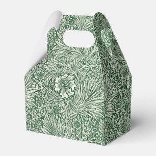 william morris marigold green floral flower favor box