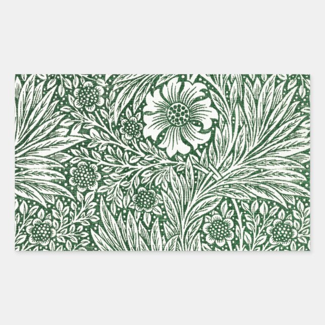 william morris marigold green floral flower sticker (Front)