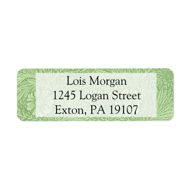 William Morris Marigold (Green) Pattern (Front)