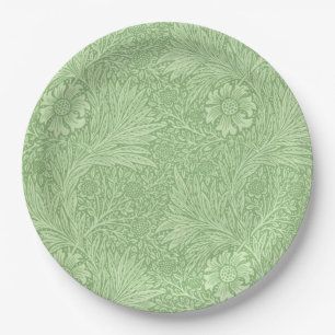 William Morris Marigold (Green) Pattern Paper Plate