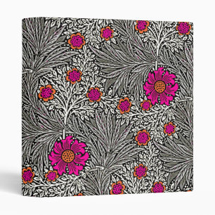William Morris Marigold, Grey / Grey, and White Binder