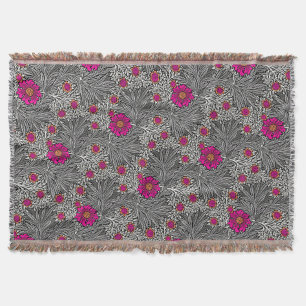 William Morris Marigold, Grey / Grey, and White Th Throw Blanket