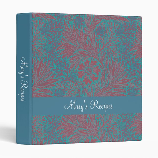 William Morris Marigold Recipe Binder (Front/Spine)