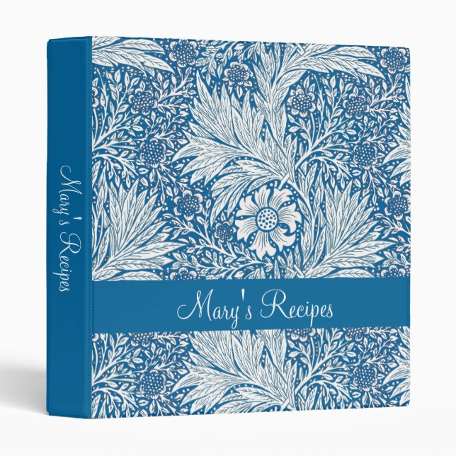 William Morris Marigold Recipe Binder (Front/Spine)