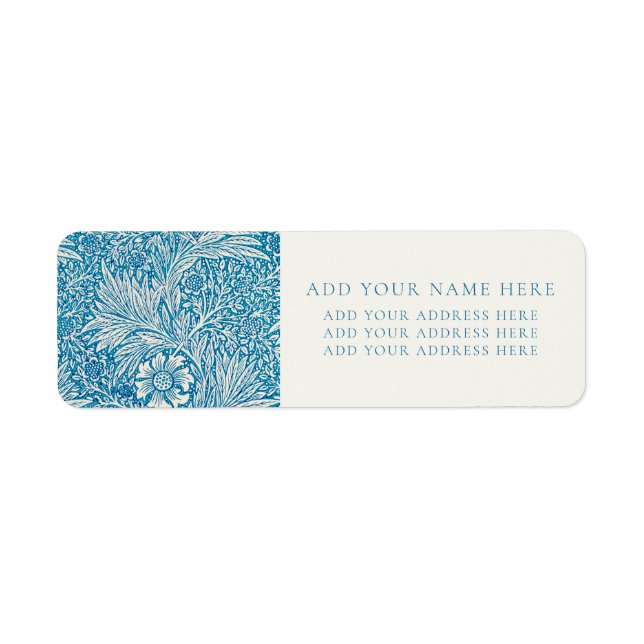 WILLIAM MORRIS "MARIGOLD" RETURN ADDRESS LABEL (Front)